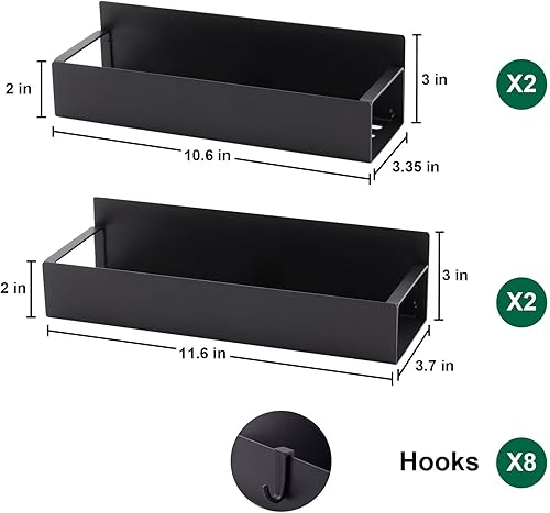 Miniatura 6 de Tidyhaus Organizador magnético de especias para refrigerador estante de especias para refrigerador organizador de cocina y almacenamiento estante