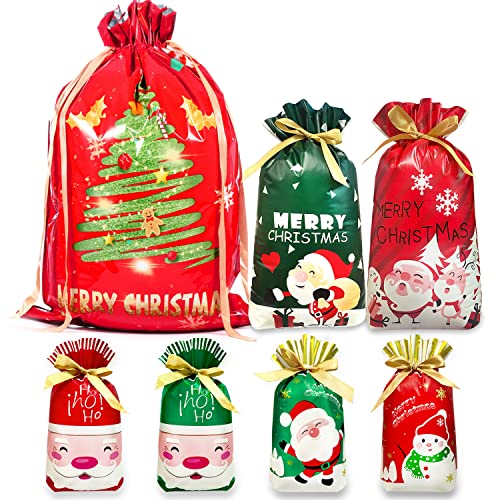 Sacs-cadeaux à cordons,sacs à friandises, sacs-cadeaux de vacances,sacs en vrac pour cadeaux,sacs à friandises,emballages cadeaux de Noël, sacs à bonbons pour anniversaire,Noël,Halloween (Christmas) Cover