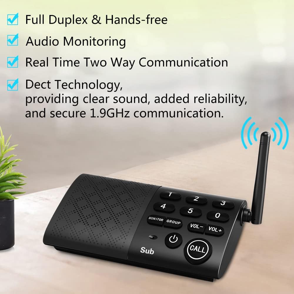 Black Friday Clearance Supplemental Hosmart Full Duplex Wireless Intercom System,Real Time, Two -Way Communication for Home and Office with Crystal Clear Sound,(1 Sub only) 🔥 Flash Sale Supplemental Hosmart Full Duplex Wireless Intercom System,Real Time, Two -Way Communication for Home and Office with Crystal Clear Sound,(1 Sub only)