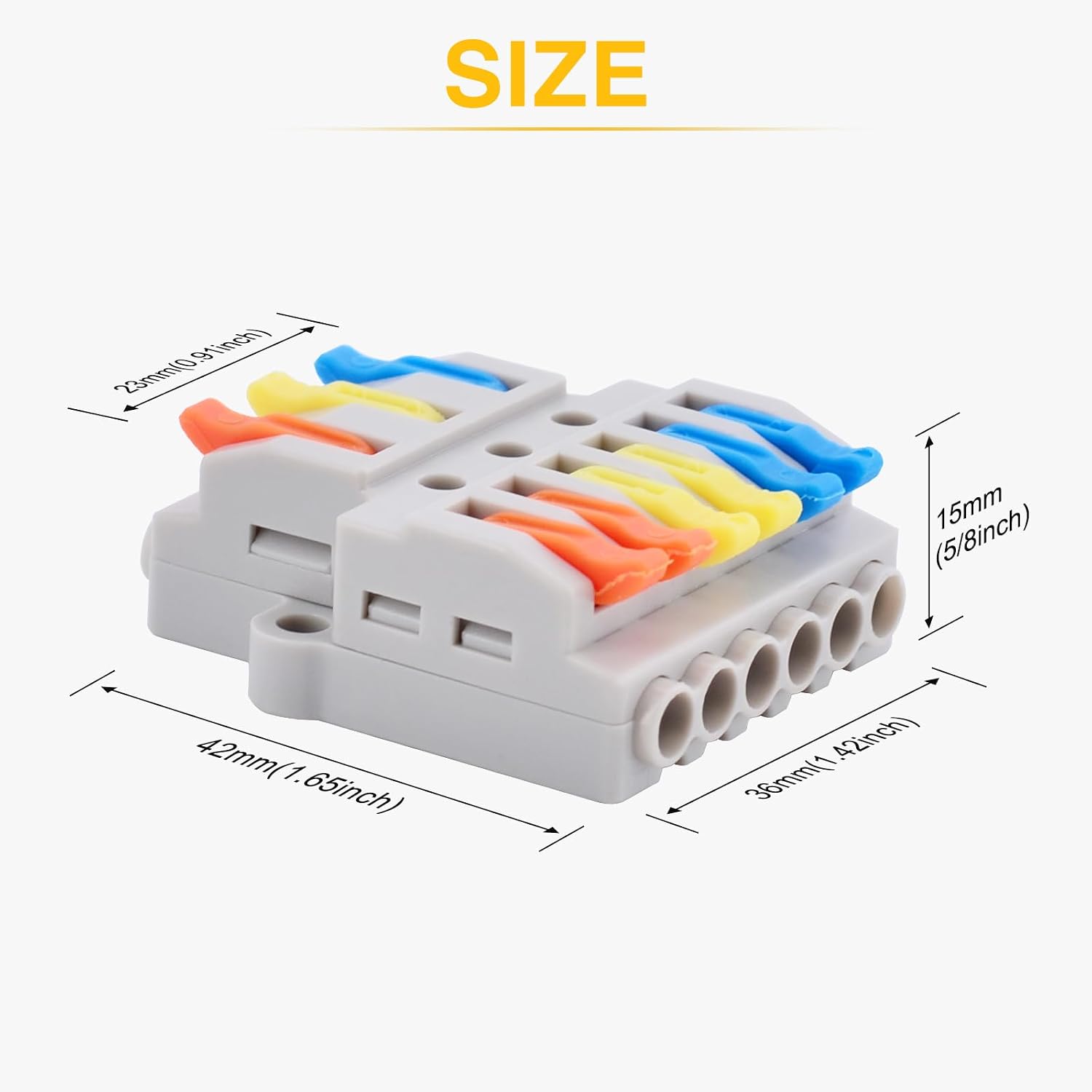 USUPERINK 30PCS Lever Wire Connectors, Quick Wiring Cable Connector Push-in Conductor Terminal Block, 3 in 6 Out for 28–12 AWG Cables, Reusable & Tool-Free Installation