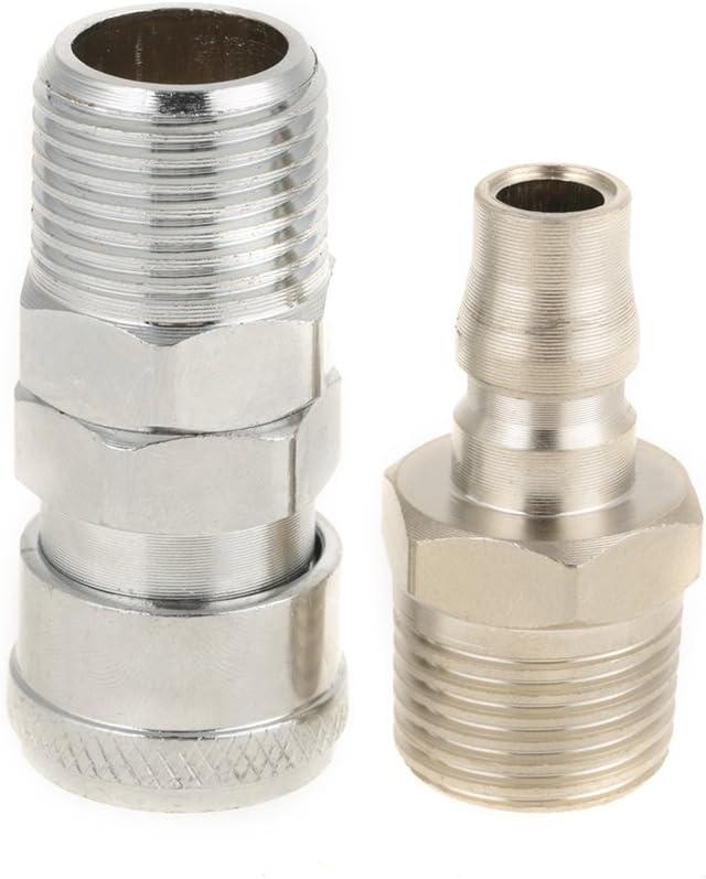 Quick Connect Set,Fydun 8PCS 1/2" Pneumatic Air Compressor Hose Quick Coupler Plug Socket Connector Set