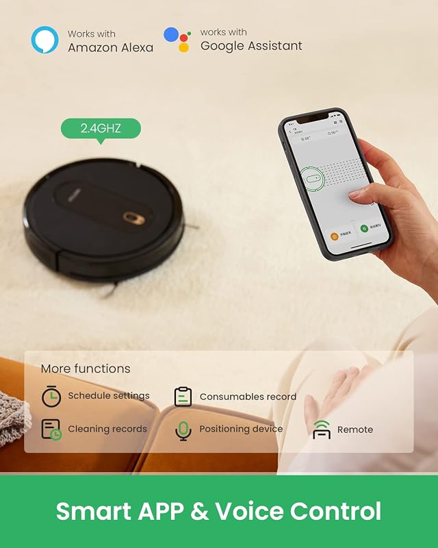 Vactidy Nimble T6 robotporszívó 2800 Pa szívóerővel, 120 perc üzemidő, Alexa és Google vezérlés