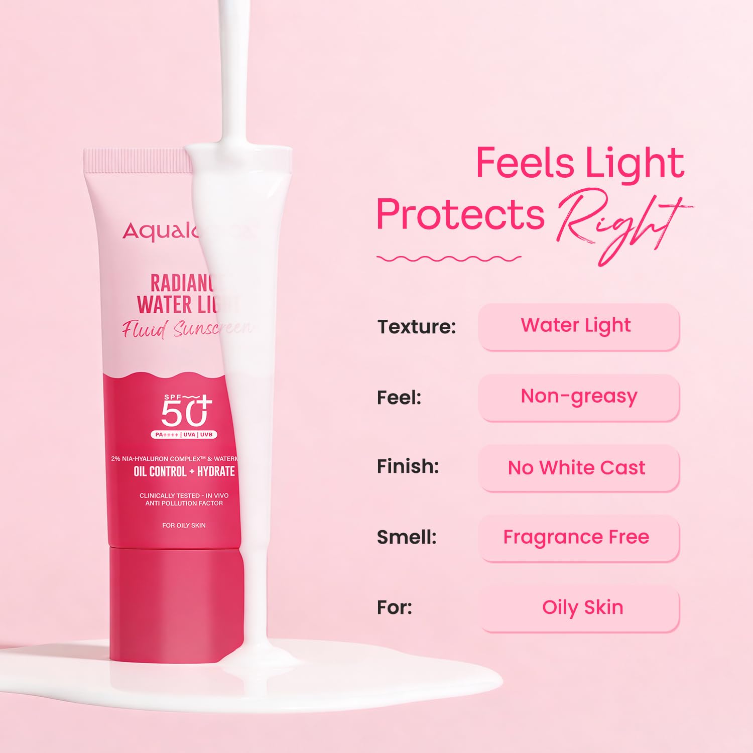 Aqualogica Radiance+ Sunscreen - SPF 50+ PA++++ -8 Aqualogica Radiance+ Sunscreen - SPF 50+ PA++++ -8