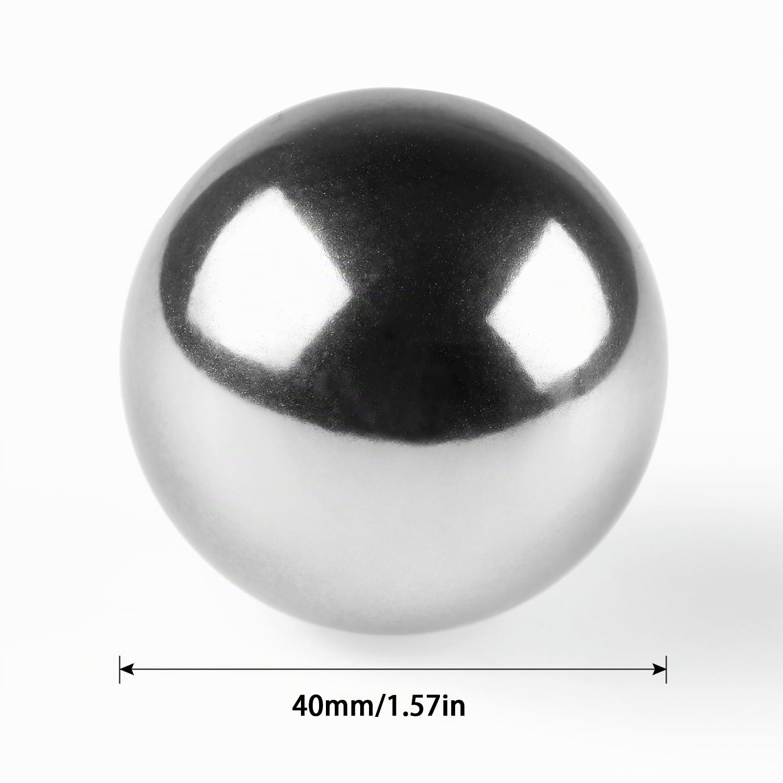 Bolas de masaje con funda, bolas de baoding de acero inoxidable 304, diámetro de 40 mm, esfera de ejercicio de mano china, paquete de 2