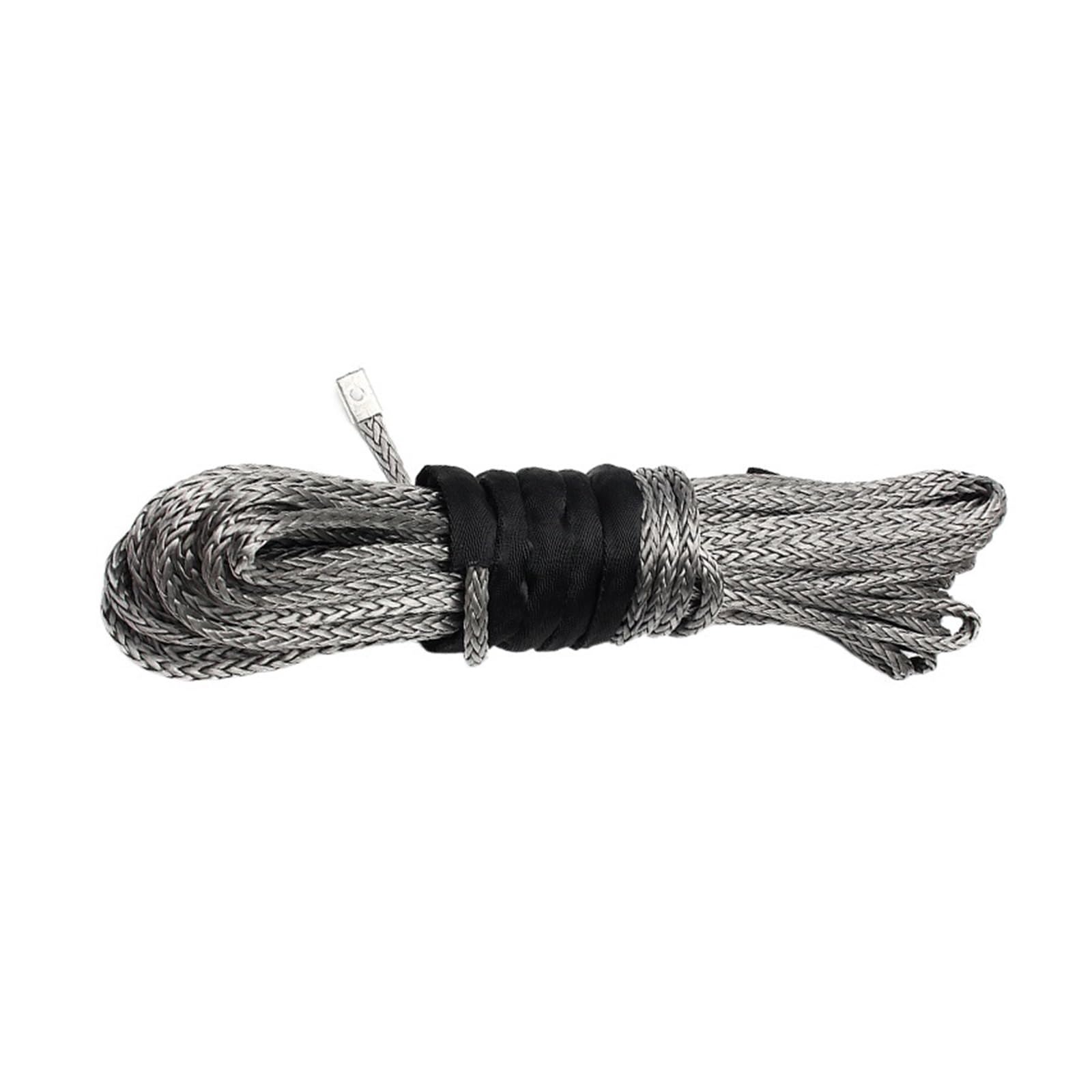 Corde de treuil synthétique grise 10mm x 30m de 23000 lbs pour remorquage 4WD
