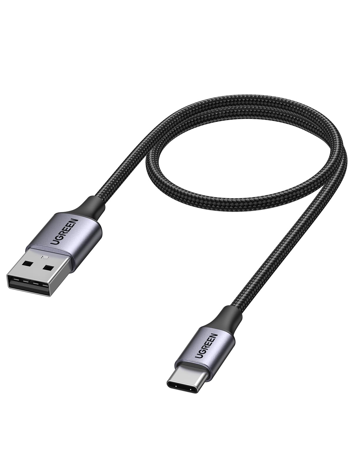 UGREENType C Cable 0.5M USB C Cable Nylon Braided Fast Charging USB Cord Charger Wire for Samsung Galaxy S25,iPhone17-15 Series, Redmi Note, iPad Pro 2022, MacBook Pro, Nintendo Switch, Huawei, PS5