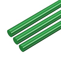 Vista 20 de uxcell 2pcs Plastic Round Rod 5/8 inch Dia 20 inch Length Green (POM) Polyoxymethylene Rods Engineering Plastic Round Bars(15mm)