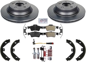 Rear Disc Brake Rotors Pads Replacement Parts For Mercedes E350 10-16 4 Door without sport pack