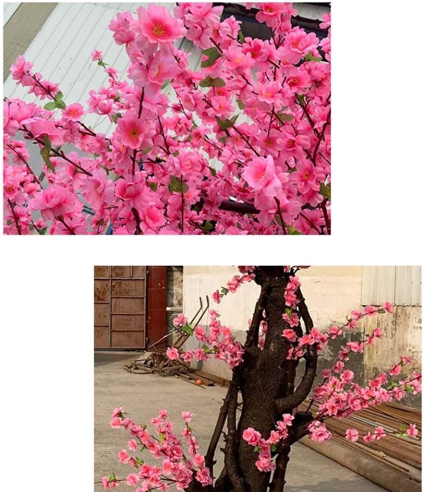 Amazon｜人工観葉植物 人工桃の花の木リアルな偽の木大型