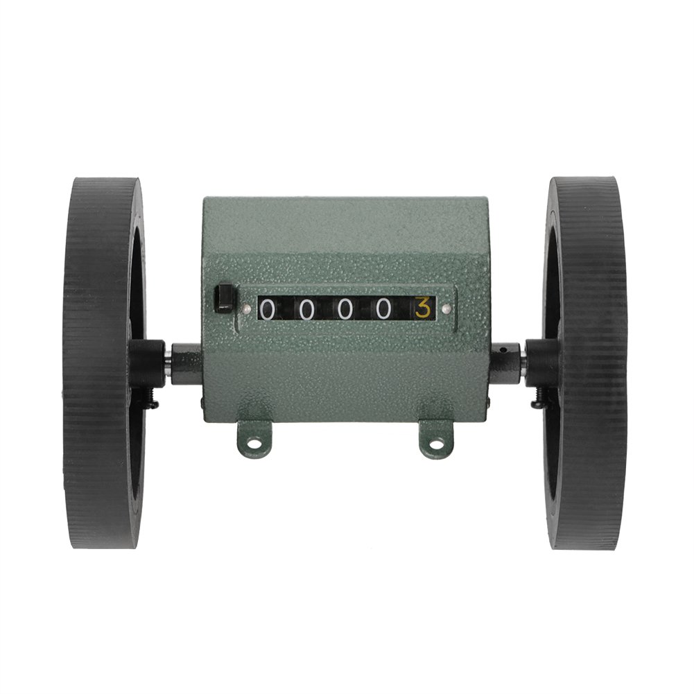 ANKROYU Measure Wheel Counter Rolling, 5 Digits Meter Counter 0-9999.9m Z96-F Roller Type Counter for Length Measuring,Mechanical Transmissions