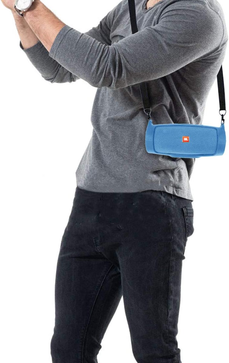 co2CREA Silicone Travel Case Replacement for JBL FLIP 5 Waterproof Portable Bluetooth Speaker (Blue Case) - Image 6