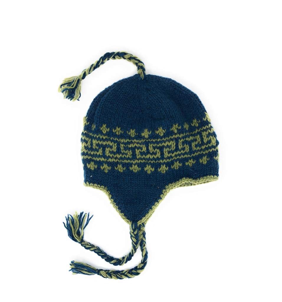 The Himalayan GoddessHand Knit Sherpa Wool Hat with Micro Fleece Lining, Ear Flaps, Toque, Beanie