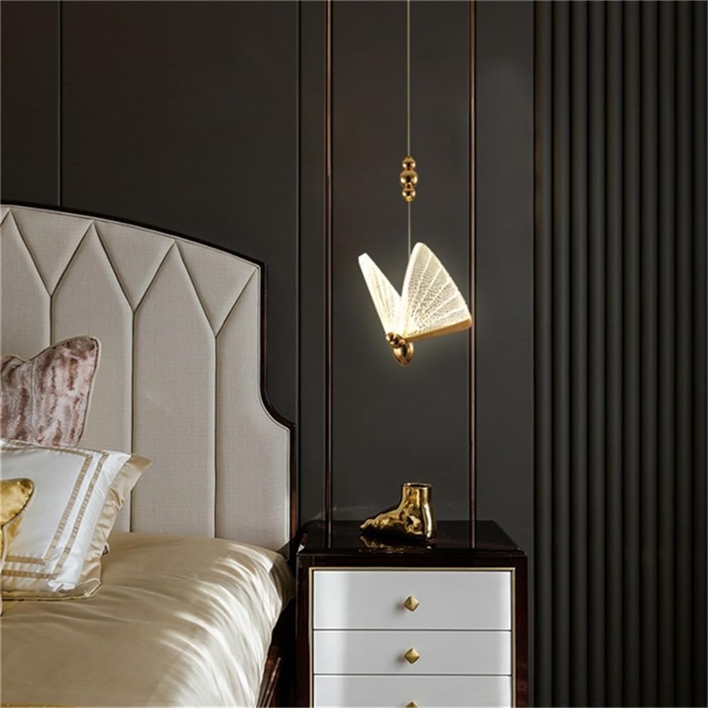 HXYSXHJUO Nordic Butterfly Chandelier Lamps Fixtures Modern Pendant Lights Home LED for Stairs Hall (A D17cm 1PCS)