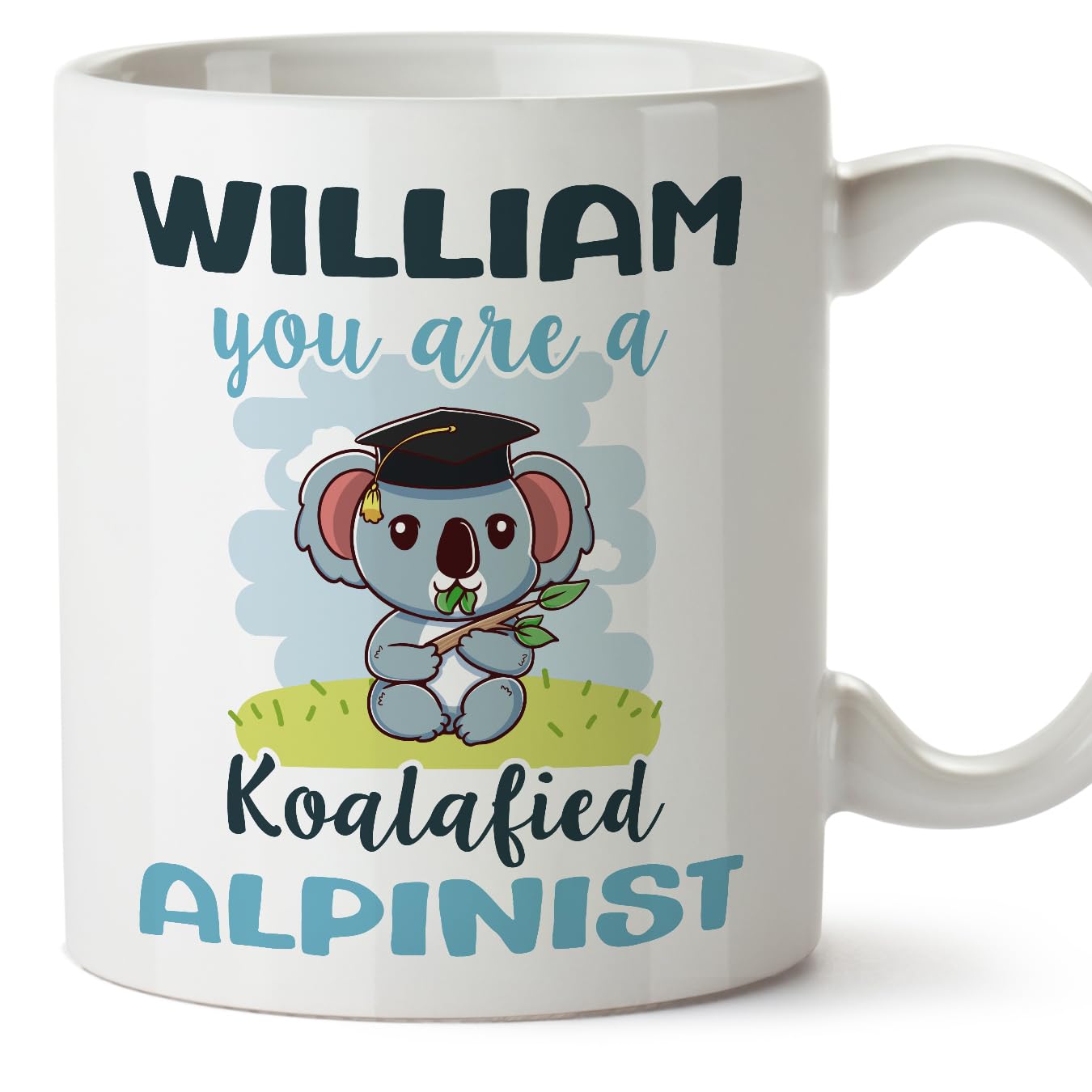 MUGFFINS Personalised Mug for Alpinist man - in English - Custom Koalafied - Funny Custom Gift for Colleagues - Ceramic 11oz Mug — image 1