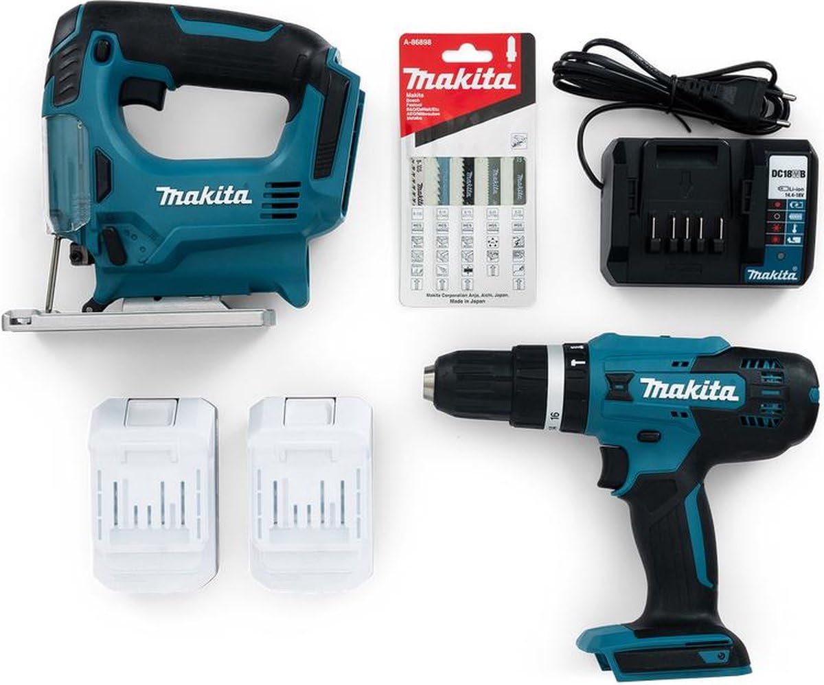 Makita DK18B59Y G-Serie Combo Kit HP333DZ + JV183DZ + 2x BL1815G +  