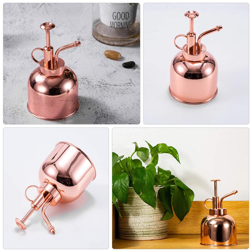 CKB LTD Spruzzino nebulizzatore per piante in ottone, 300 ML, stile vintage classico per interni, vaporizzatore annaffiatoio spray decorativo in metallo con pompa per irrigazione di orchidee bonsai