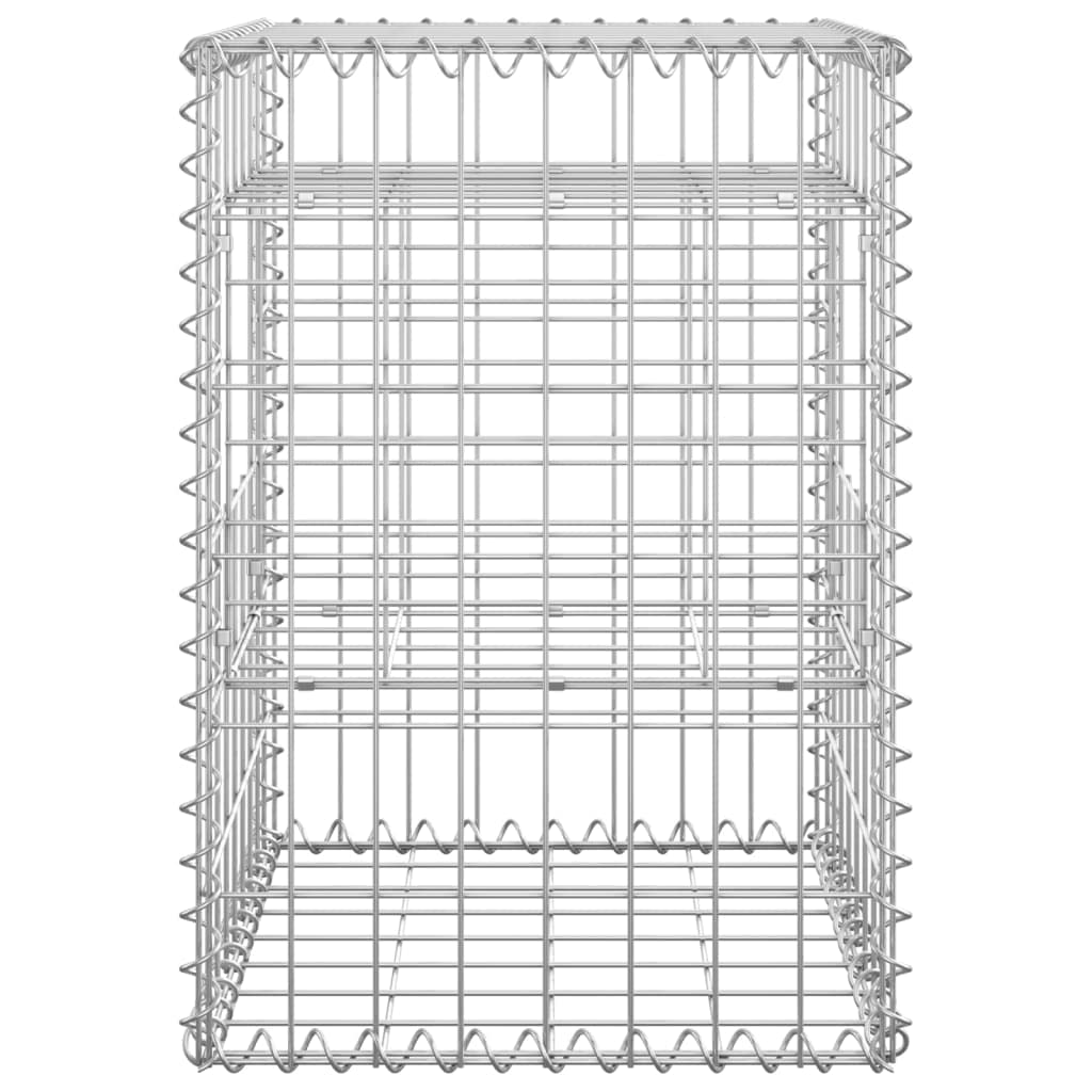 Poteau à Panier De Gabion - KEENSO - 40x40x100 Cm - Fer - Grande Capacité De Charge