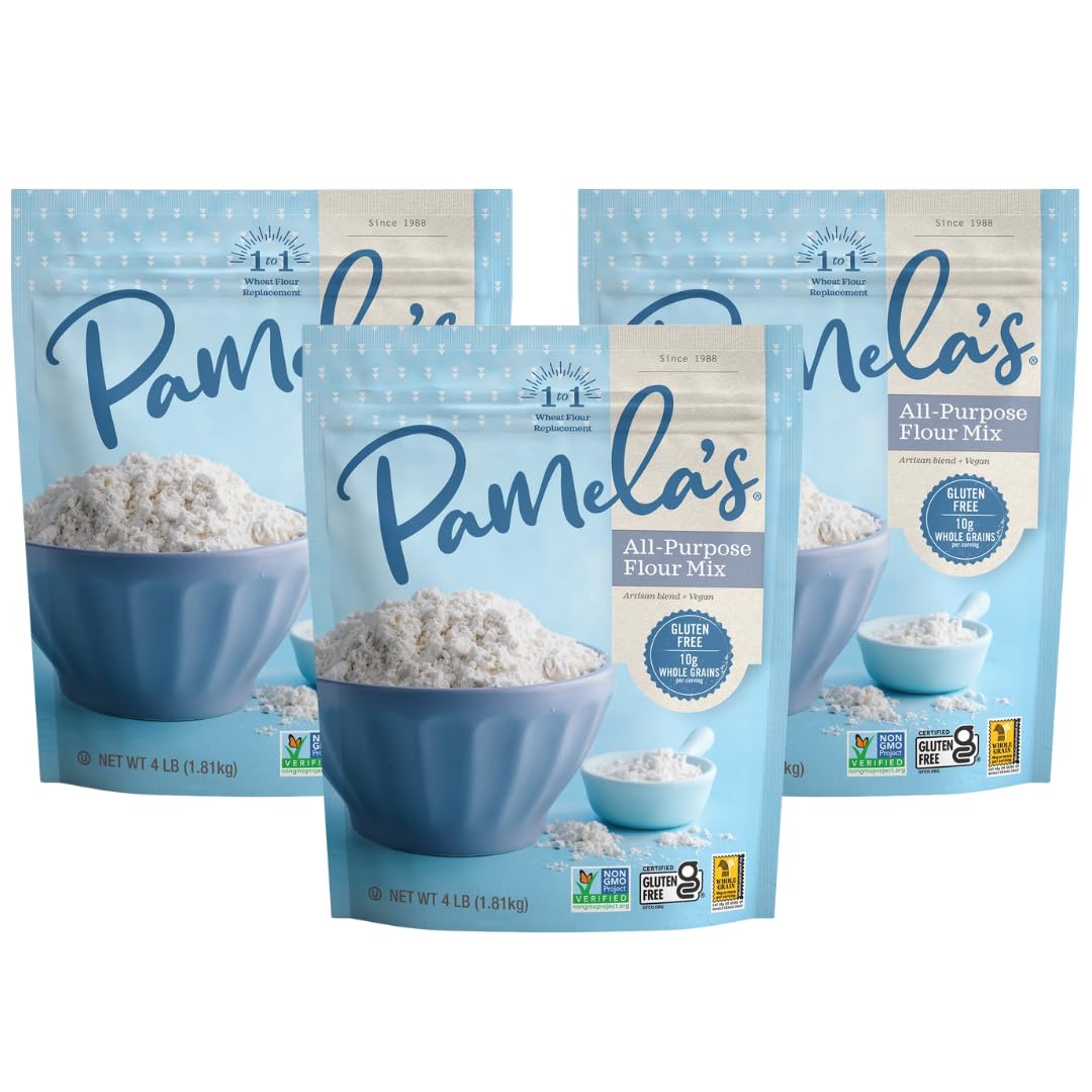 Pamela's Products Glutenfreie Handwerkermehlmischung, 1,8 kg, 3 Stück