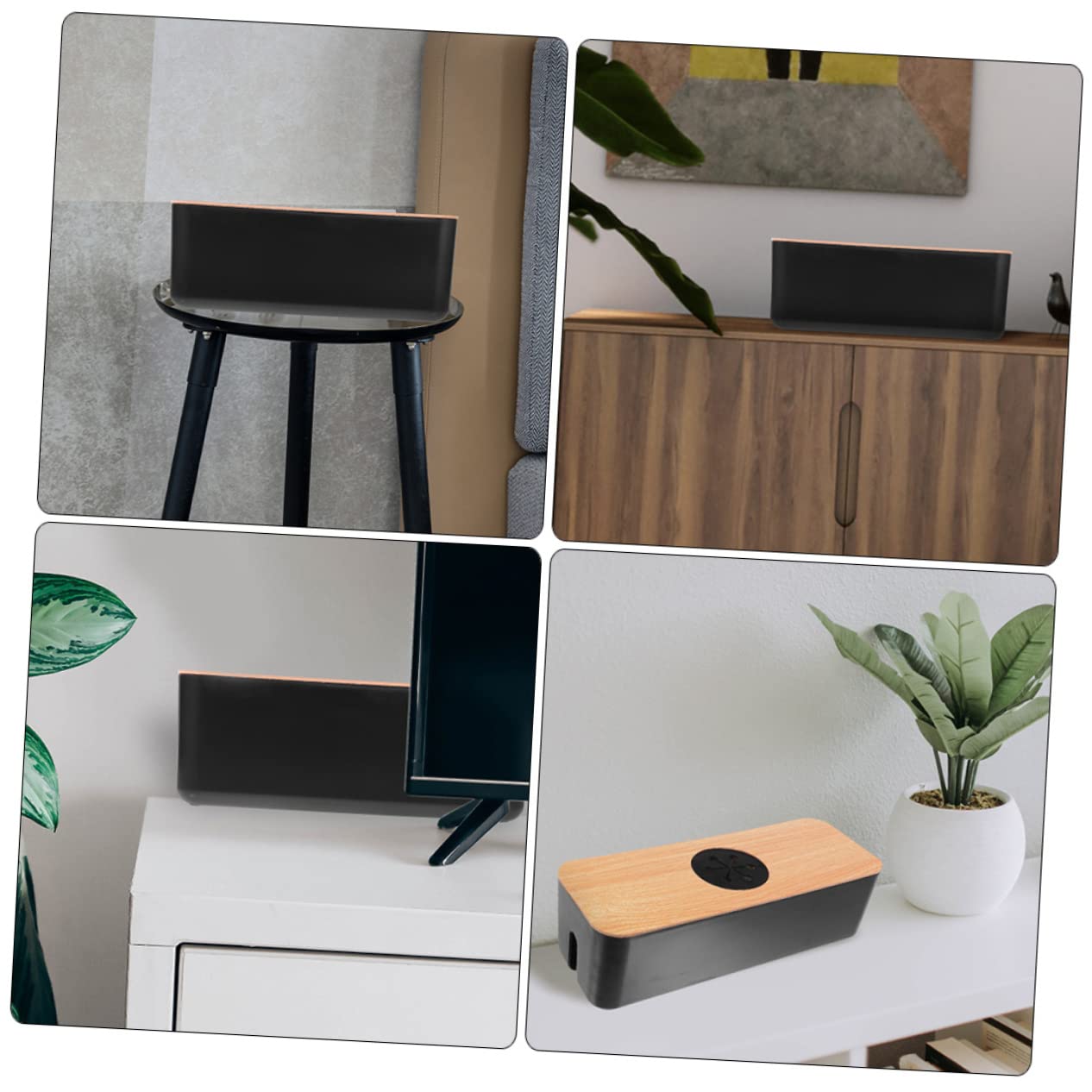 UPKOCH Caja Caja de Almacenamiento de Alambre contenedores de Corrector de Cable gestión de Cables eléctricos Organizador de Cables Teléfono móvil Administrador de Cables