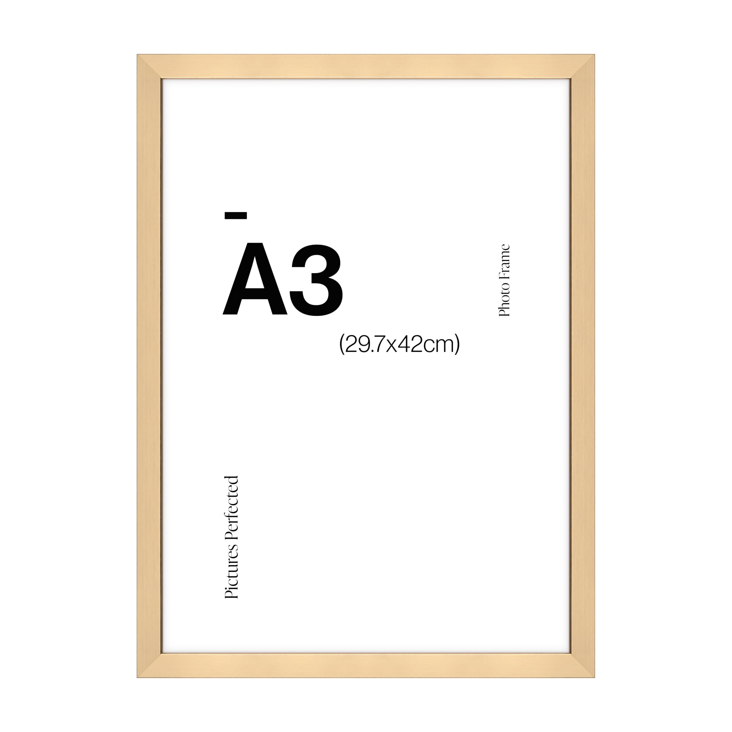 Contemporary Gold A3 Wooden Photo Frame for A3 Photos or Pictures