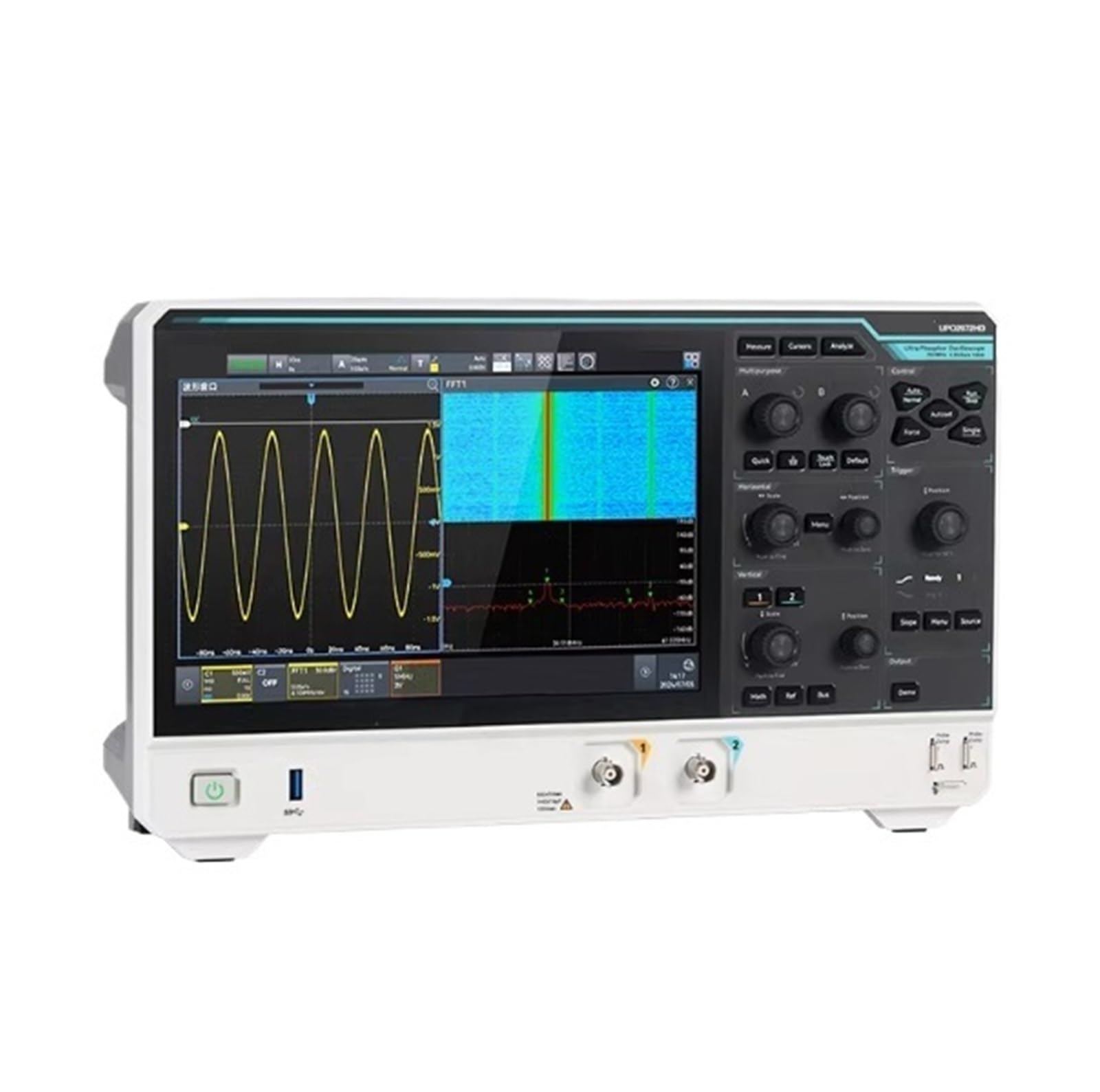 Oscilloscopio digitale UPO2072HD 12 bit 2 canali 70 MHz 2,5 GS/s