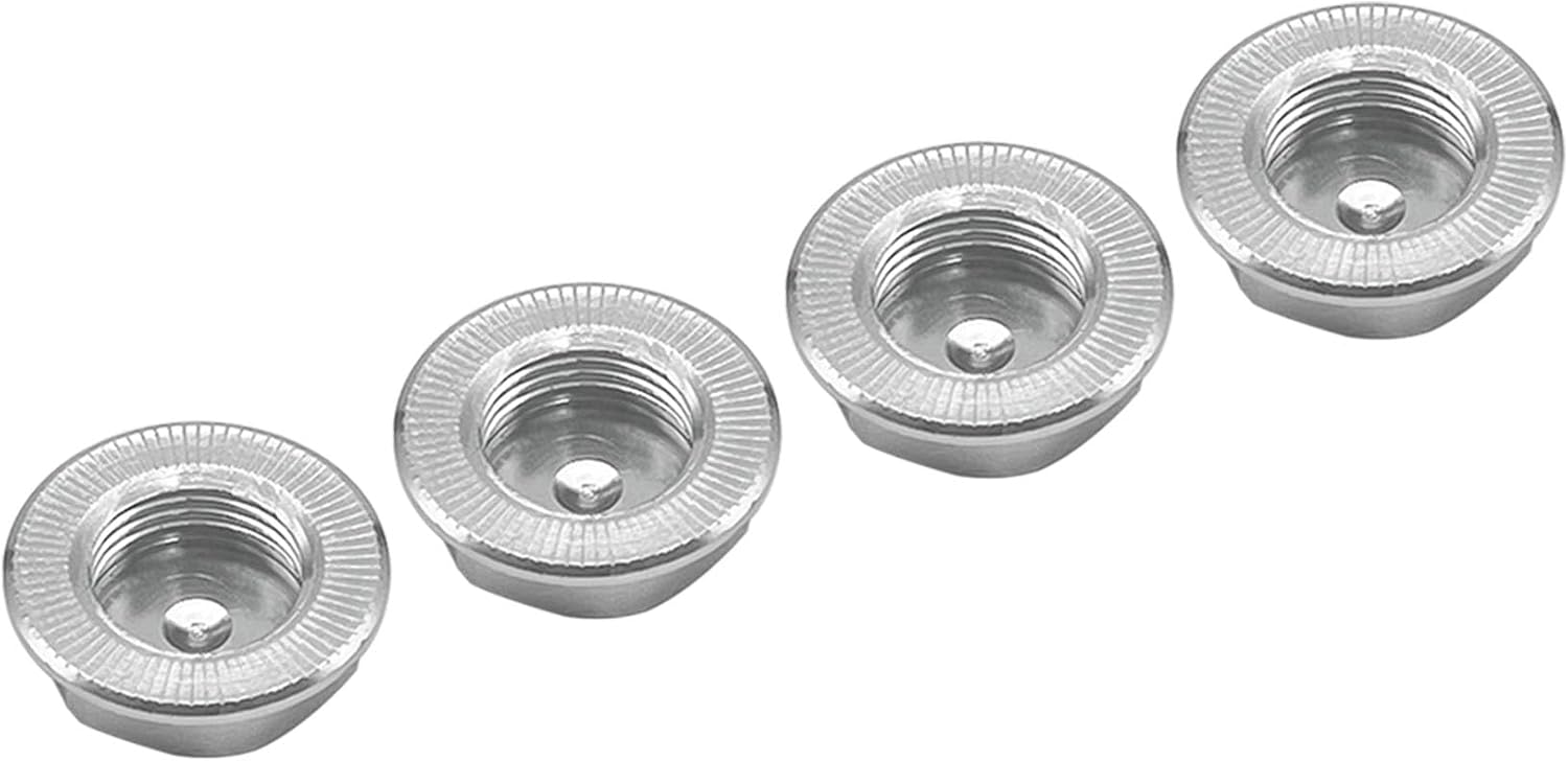 FLMLF Metal Closed Tire Wheel Hub Fixing Nut Silver for 1/5 ROVAN Rofun LT Km X2 Losi 5ive-t RC Car Parts