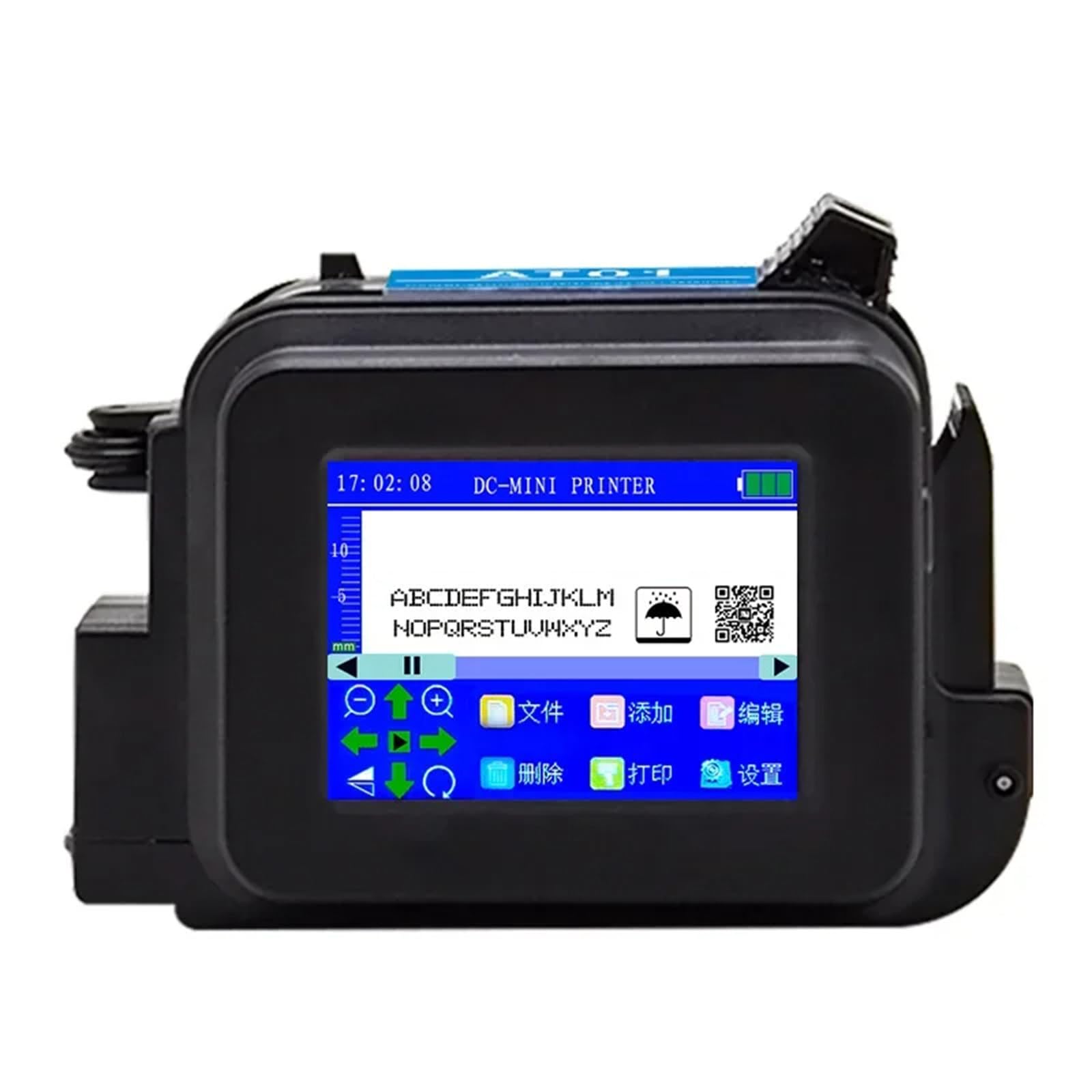Stampante a getto di inchiostro tenuta in mano portatile per la data di fabbricazione e la stampa del codice QR, supporto multilingue