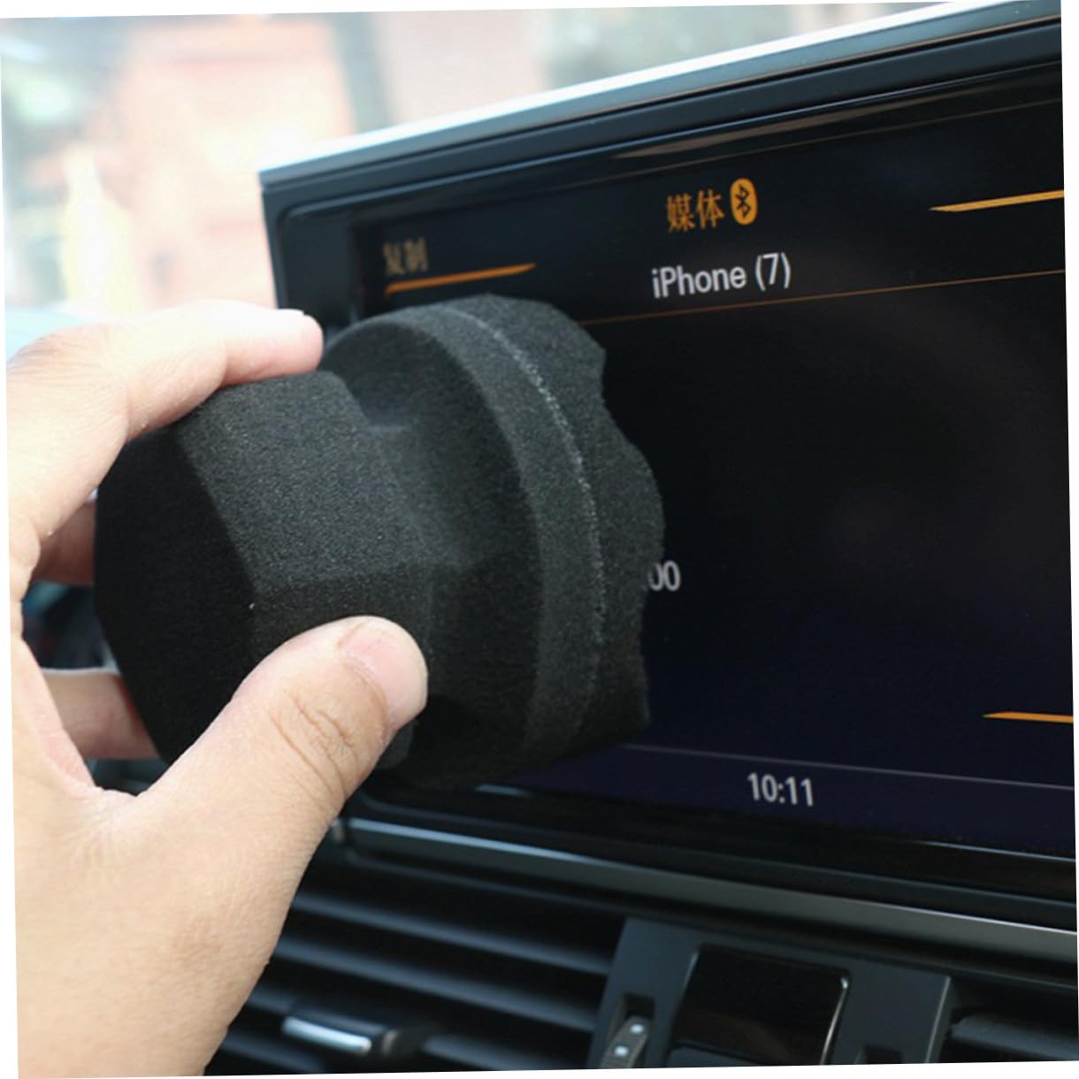 Anneome 12stücke Wellenmuster Polierschwämme Für Auto-wachsanwendung Hochdichte Langlebige Handpolierpads Für Effektive Reinigung Und Pflege Von Autoinnenräumen Und Lederoberflächen
