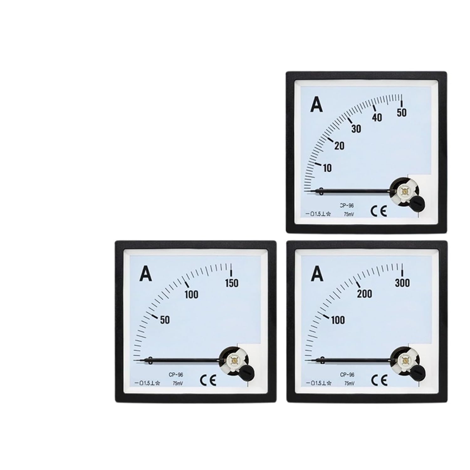 SQ-96 CP-96 Ammeter Pointer Meter 1A 2A 3A 5A 10A 15A 20A 30A 50A 100A 200A 250A 300A 400A 500A 600A 800A 1000A 75mV(1A)