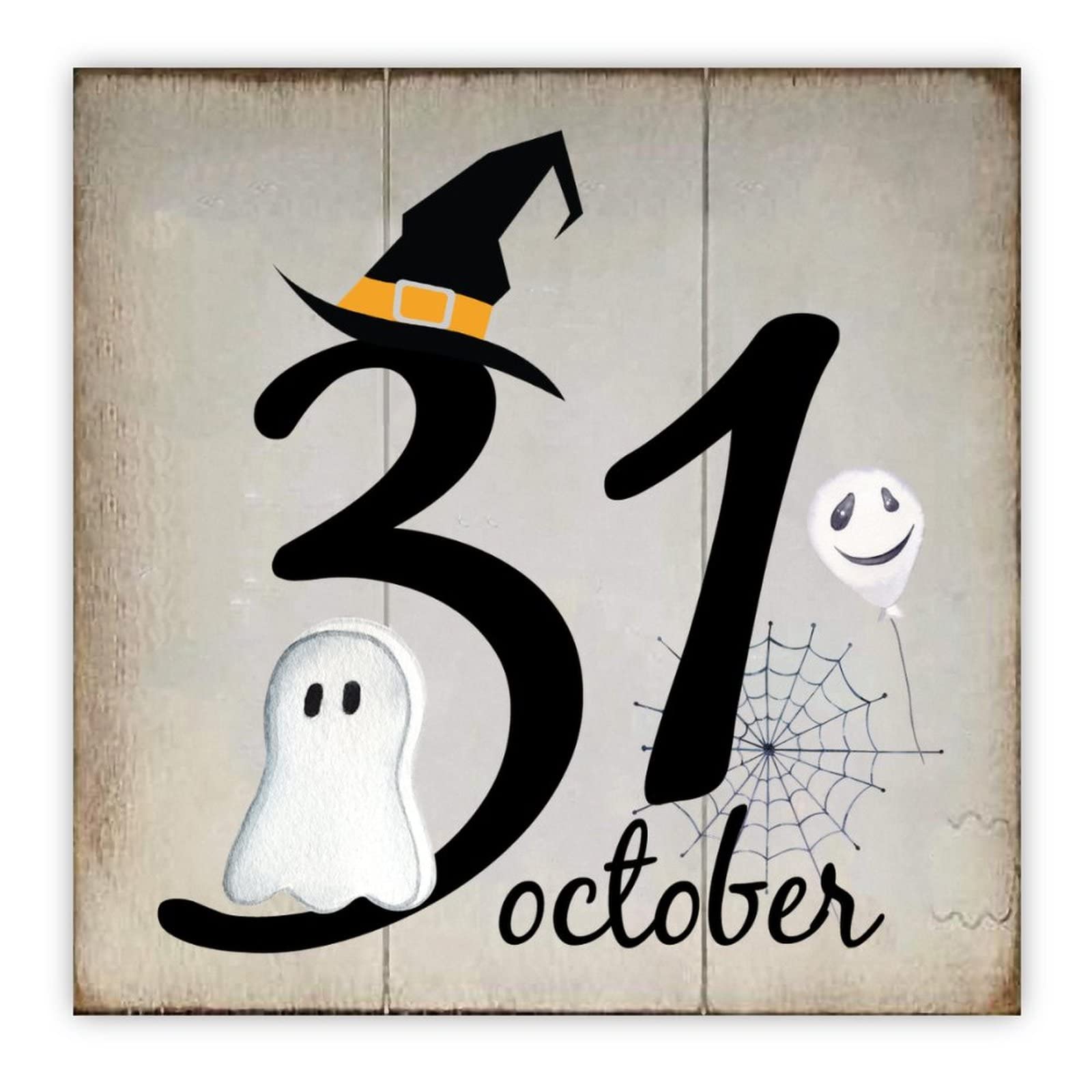 Décoration murale chambre et salon Halloween en bois