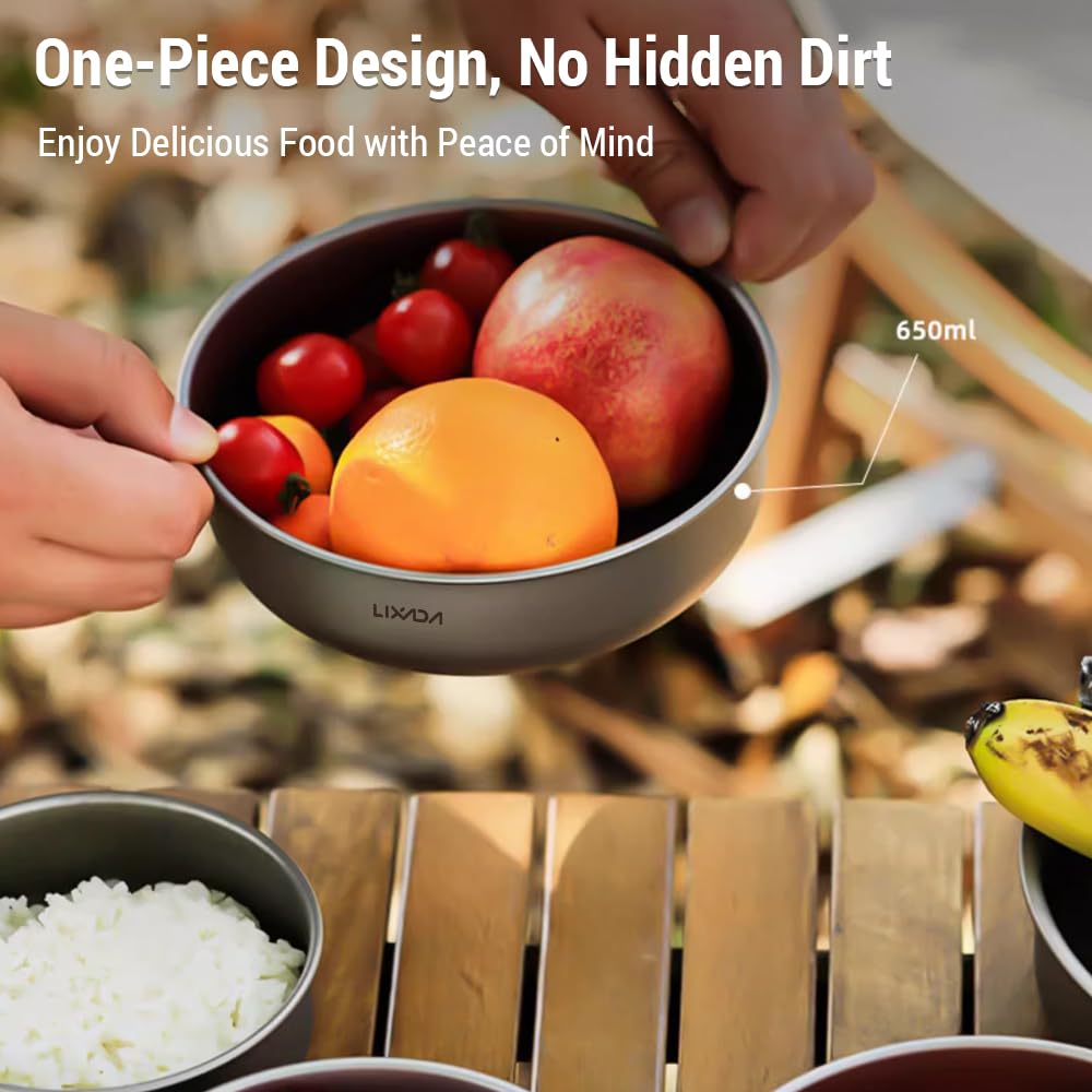 Amazon.co.jp: チタンボウル チタン 皿 ボウル チタン食器 丸型 軽量