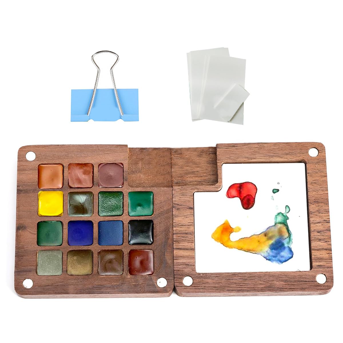 Amazon | 油絵パレット 水彩パレット 木製 絵の具パレットマグネット蓋