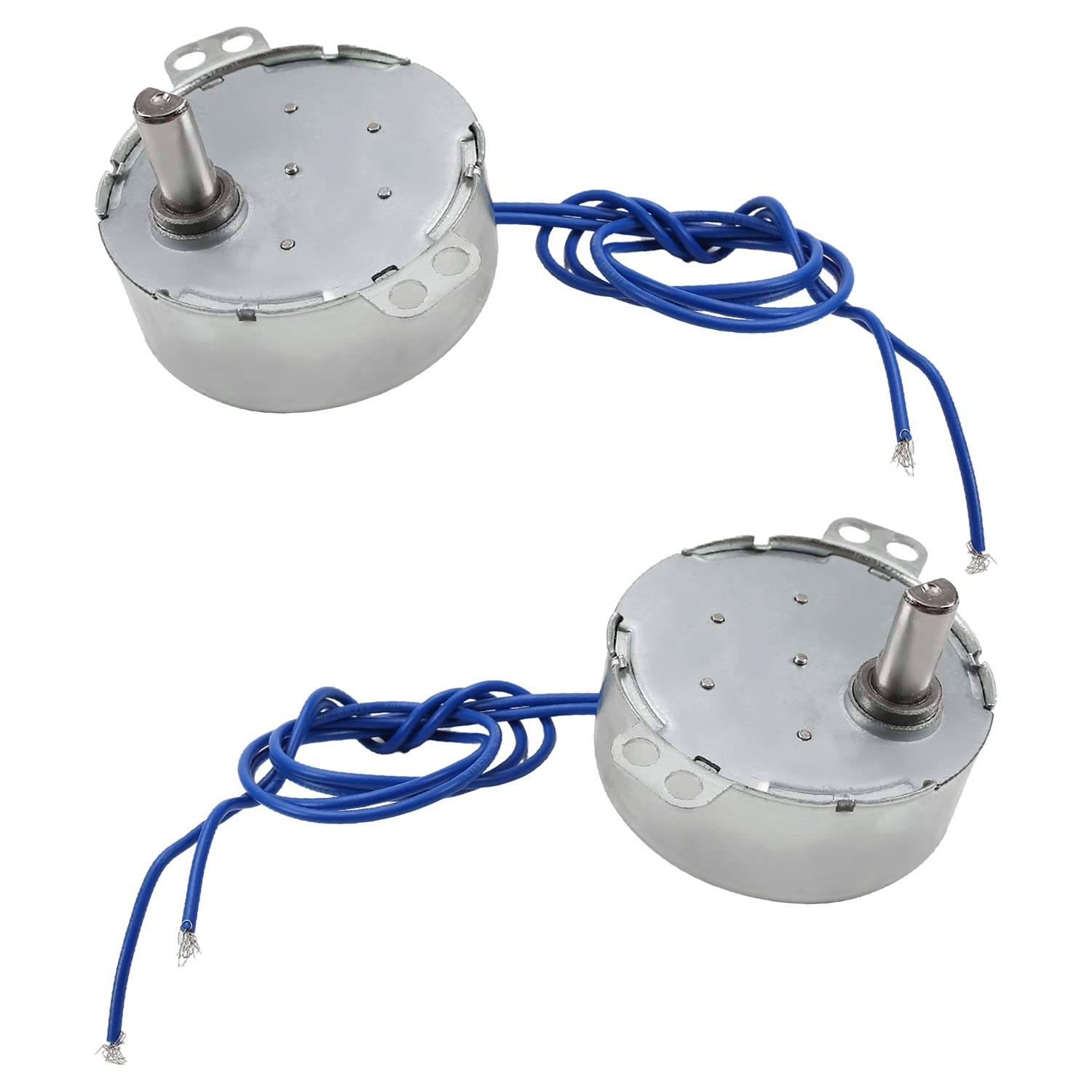 Fielect 2Pcs Synchronous Motor AC 110V 15-18RPM Turntable Motor CW/CCW Direction 4W TYC-50 D Shaft