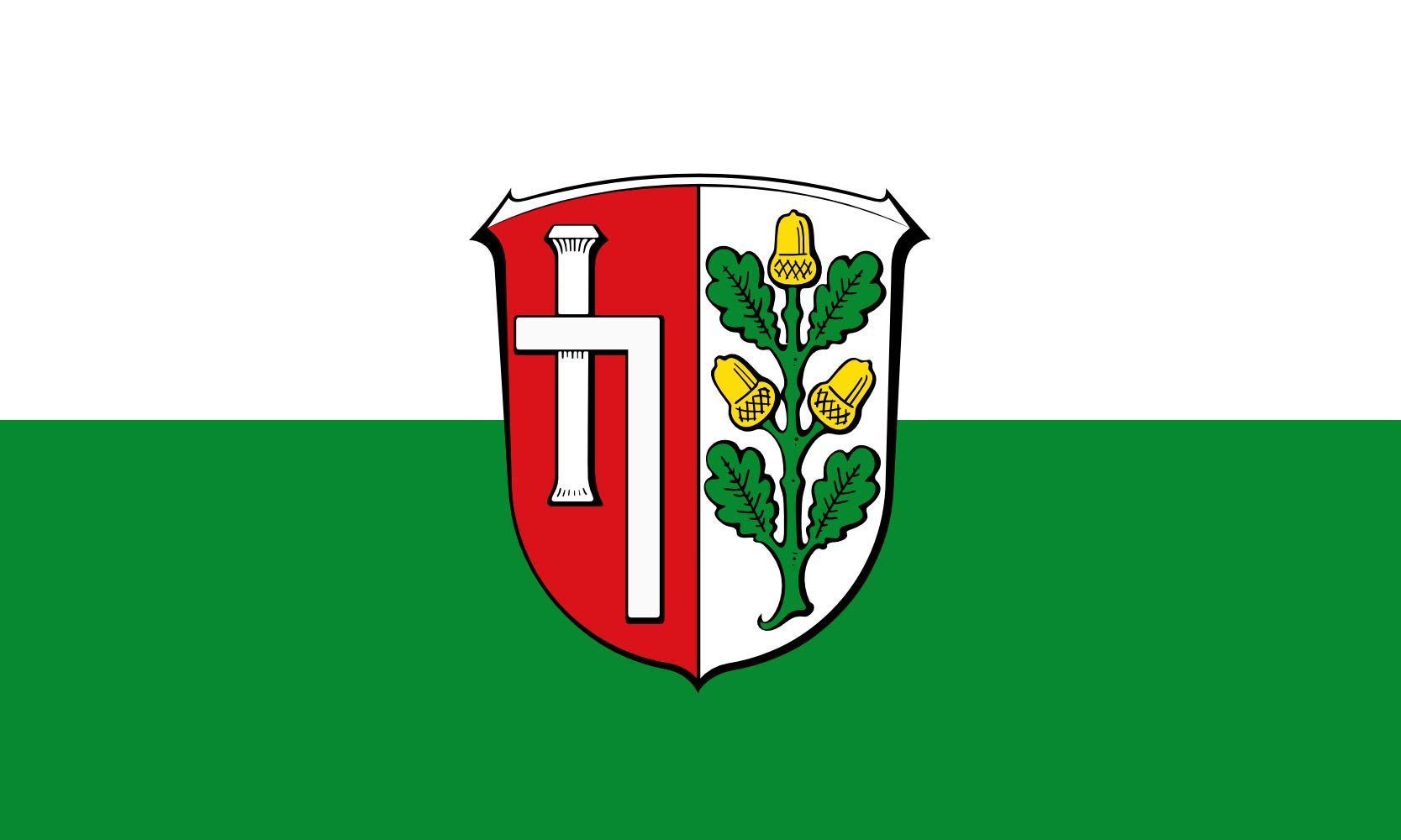 Drapeau large Offenthal de Dreieich Hesse en grand format pour mât