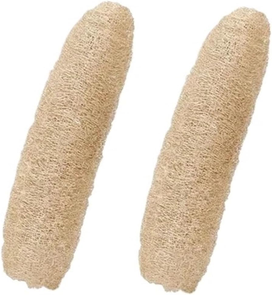 2PCS Natural Full Loofah Sponge Non-Stick Long Dishwashing Artifact Ecological Planting Good Absorbency Pot Brush Bath Kitchen(2PCS(30-39cm))
