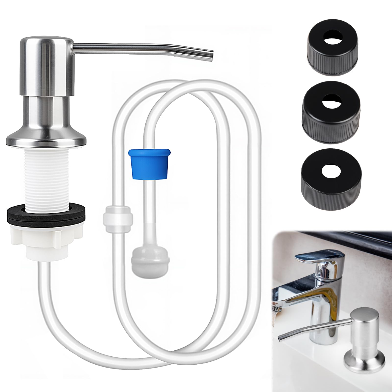 Kitchen Sink Soap Dispenser with 120cm Silicone Tube