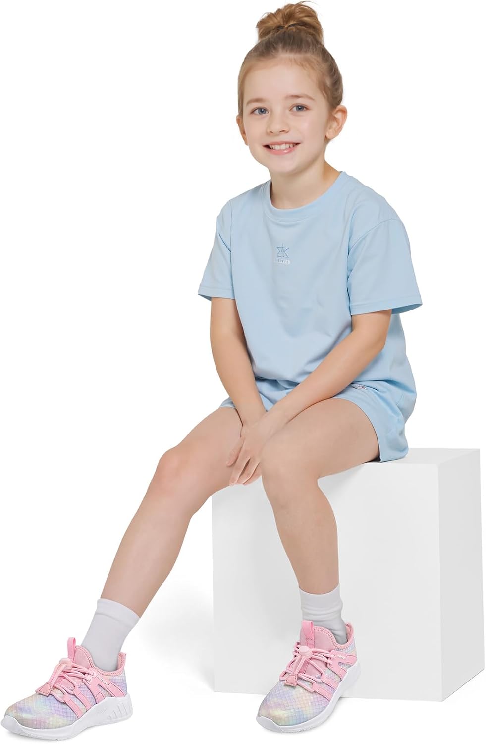 RUNSIDE Girls Tennis Shoes Lightweight Sports Kids Sneakers Lace-up for Running/Walking, Toddler/Little Kid/Big Kid - Image 2