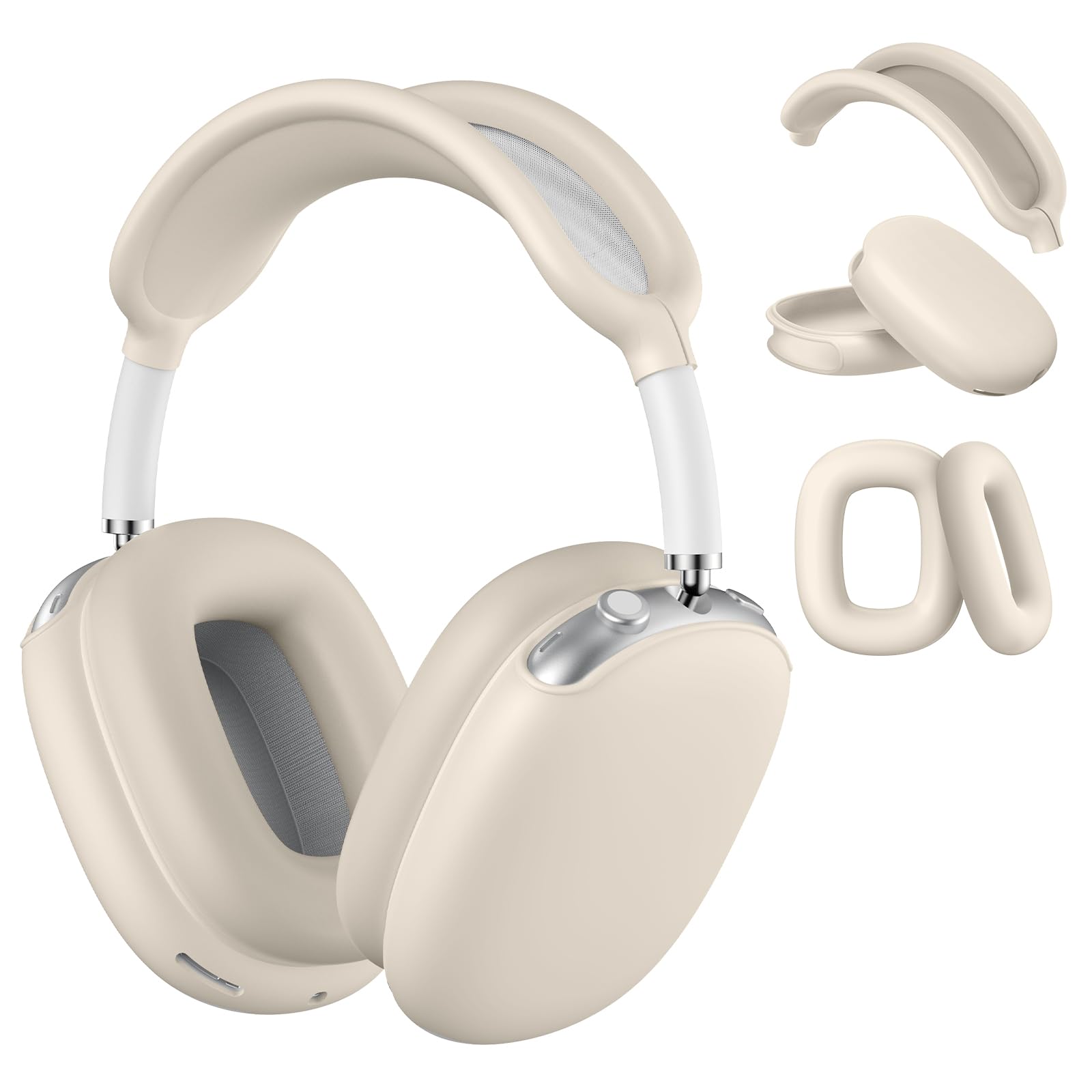 Maxjoy for Airpods Max Case, Soft Silicone Ear Cups Cover/Ear Pad/Headband Cover for Apple Headphones, Anti-Scratch Accessories Protective Case for