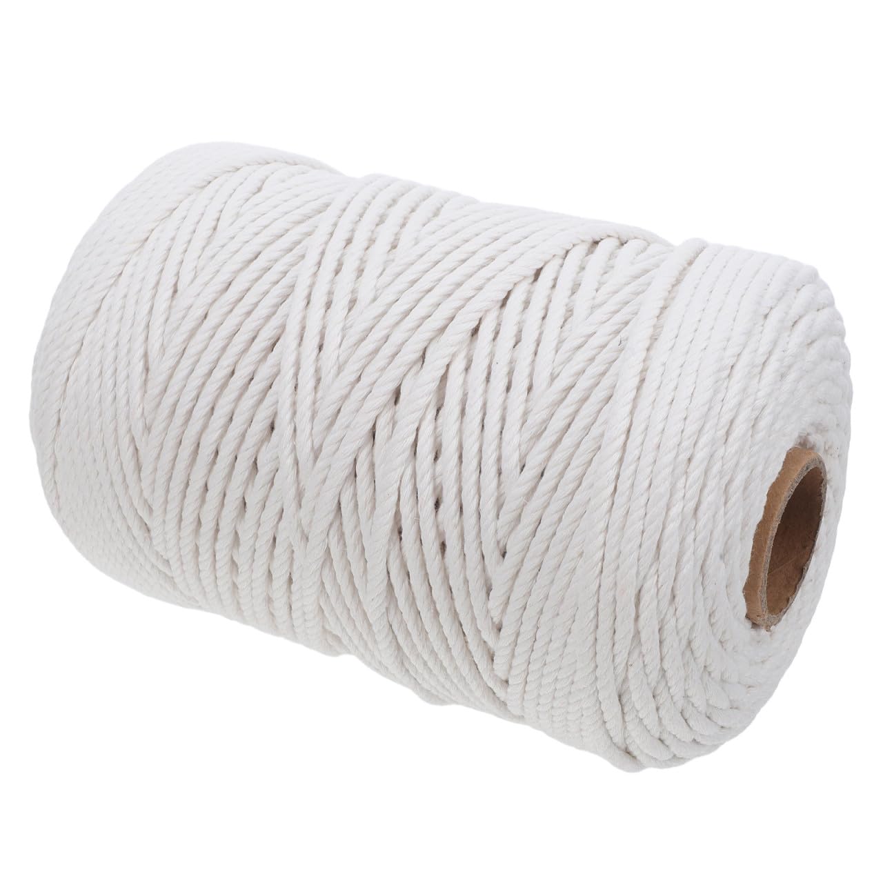 TEHAUX Cordón Decorativo de Cuerda de Algodón Beige Trenzado para Manualidades Cuerda Artesanal Profesional Gruesa para Proyectos Bohemios y Decoración del Hogar