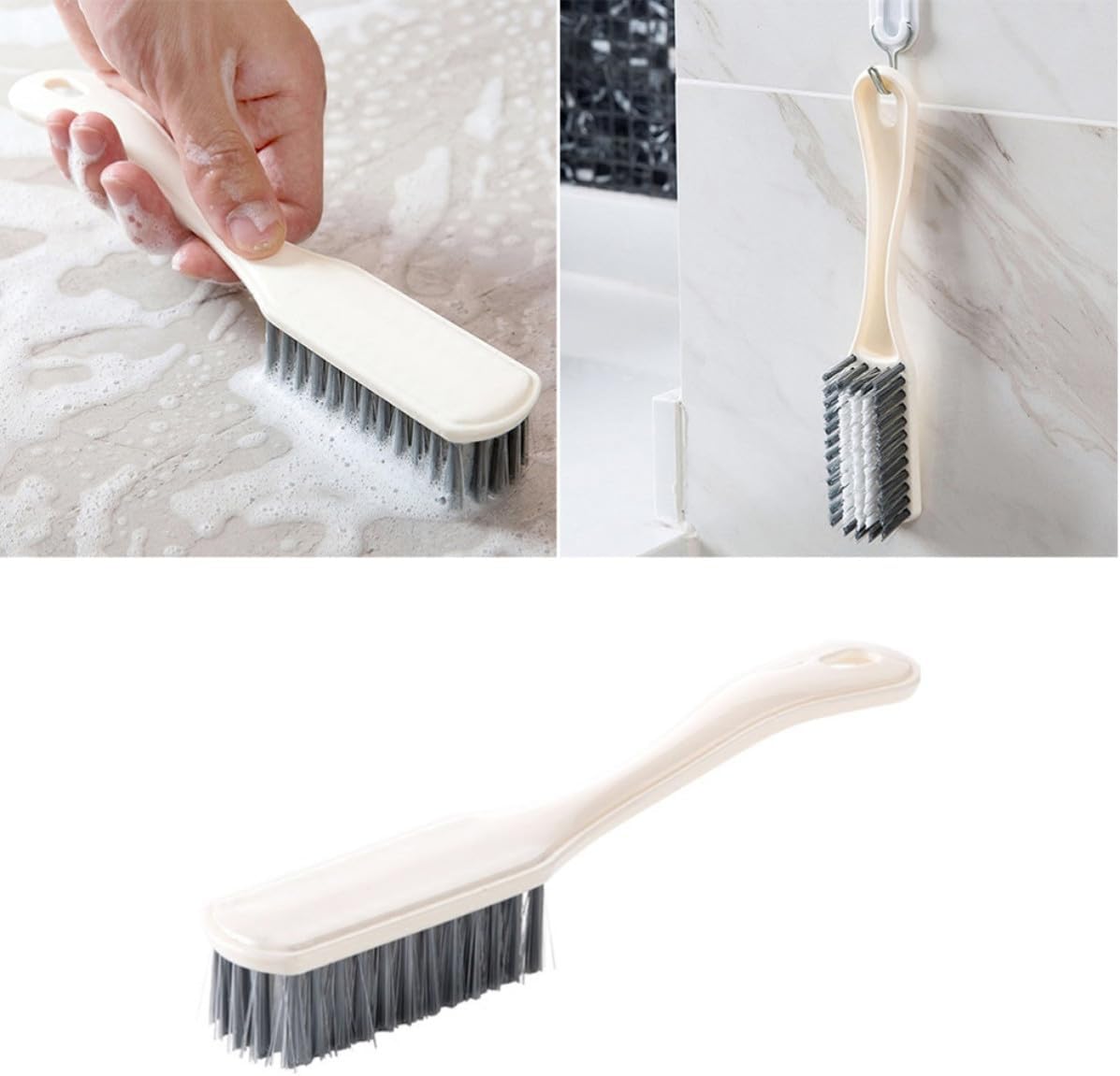 Cleaning Brush Hard Bristle Long Handle for Clothes and Shoes