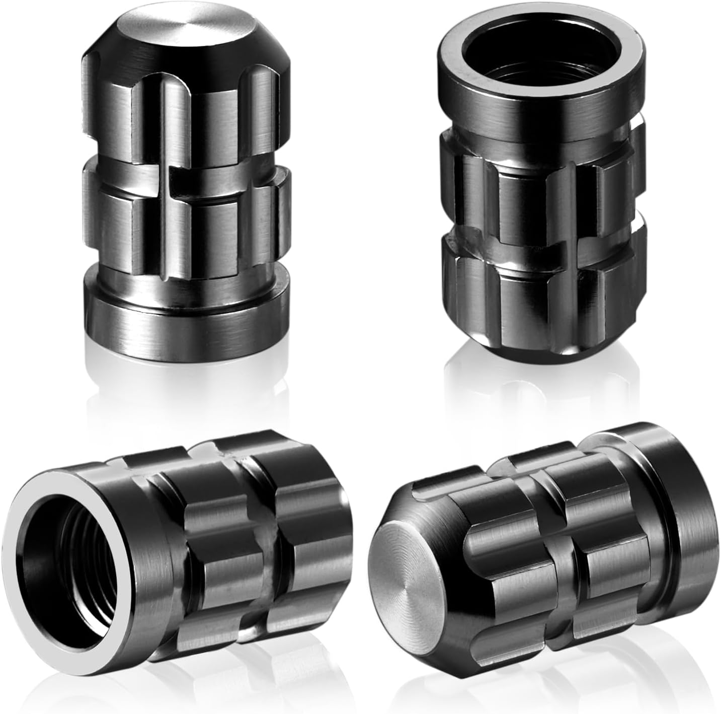 Sport Bullet Tire Valve Stem Caps, 4PCS Aluminum Wheel