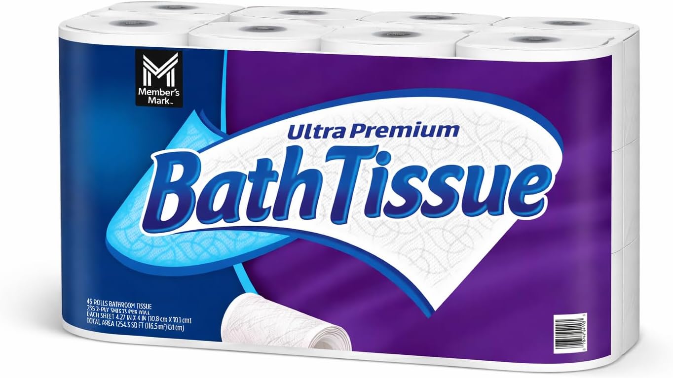 Ultra Premium Bath Tissue, 2 ply (232 Sheets, 45 Rolls) (45 Rolls (2-Pack))