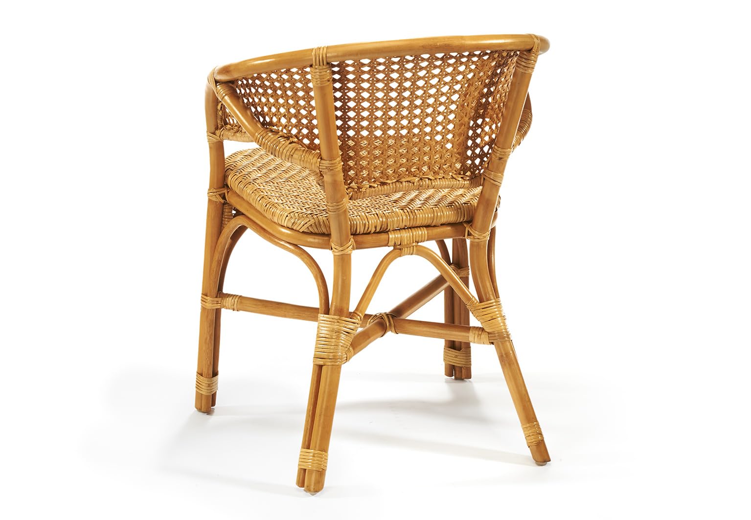 Kobolo Stuhl Rattanstuhl Sessel Rattansessel -Nimes- mit Wiener Geflecht - Natur