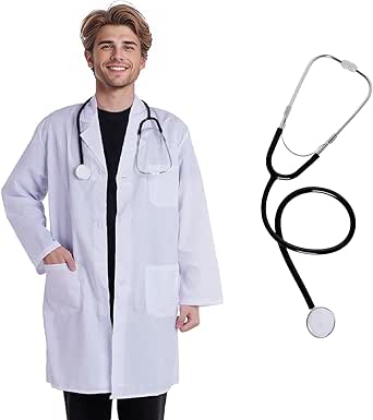Amazon.com: mifengda Scientist Doctor Costume Lab Coat Women Men ...
