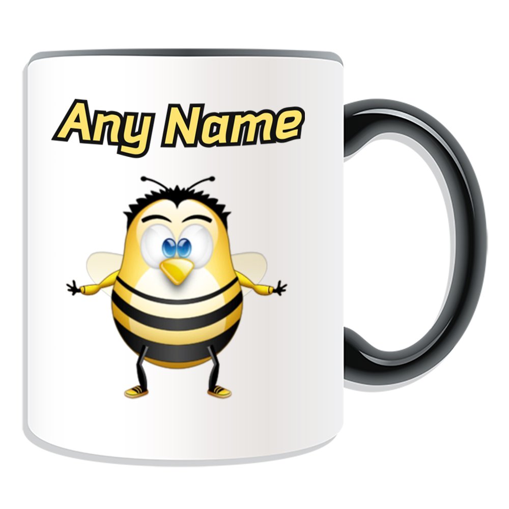 UNIGIFT Personalised Gift - Bee Mug (Penguin Animal Costume Design Colour) Name Message Unique Silly Funny Novelty Wasp Bumblebee Flower Honey Bumble Buzz Pollen Nectar