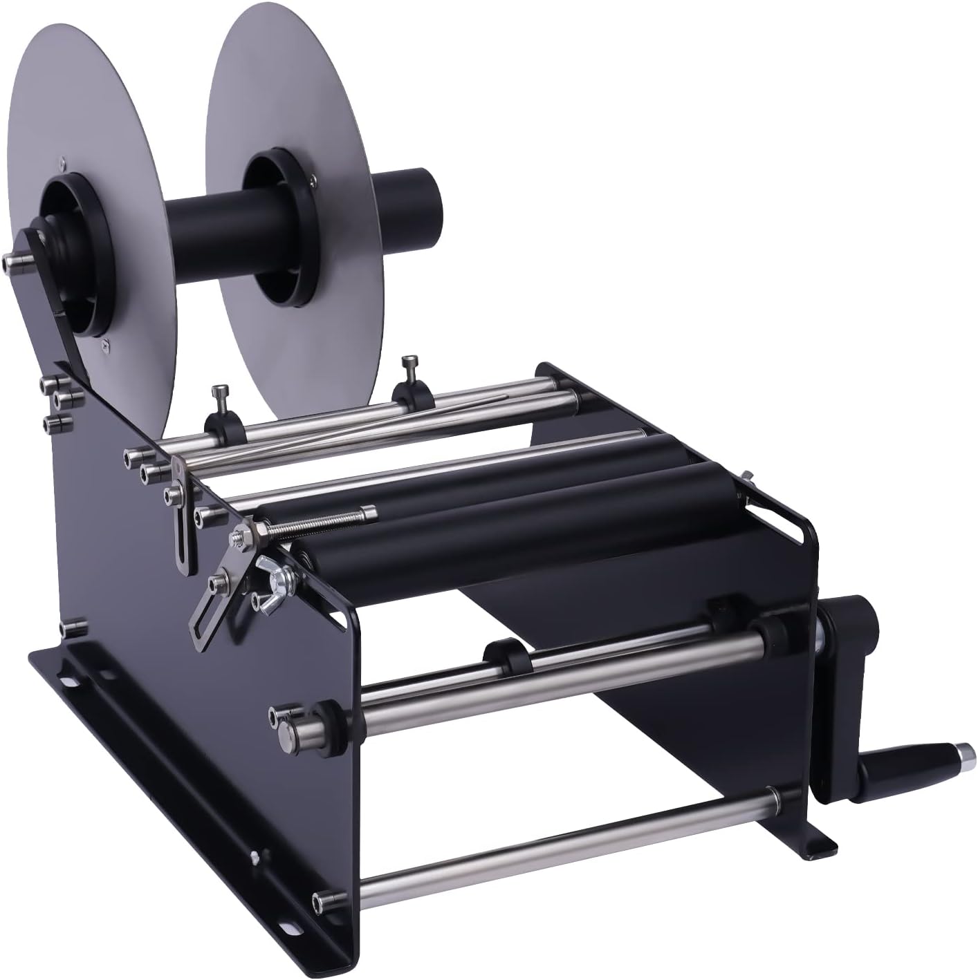 Manual Label Applicator, Round Bottle Labeling Machine, Sticker Label Printer Packing Machine, Label Dispenser Suitable for Bottle Diameter 0.78-4.72 Inches (with Pressing Bar), Rapidly Label in