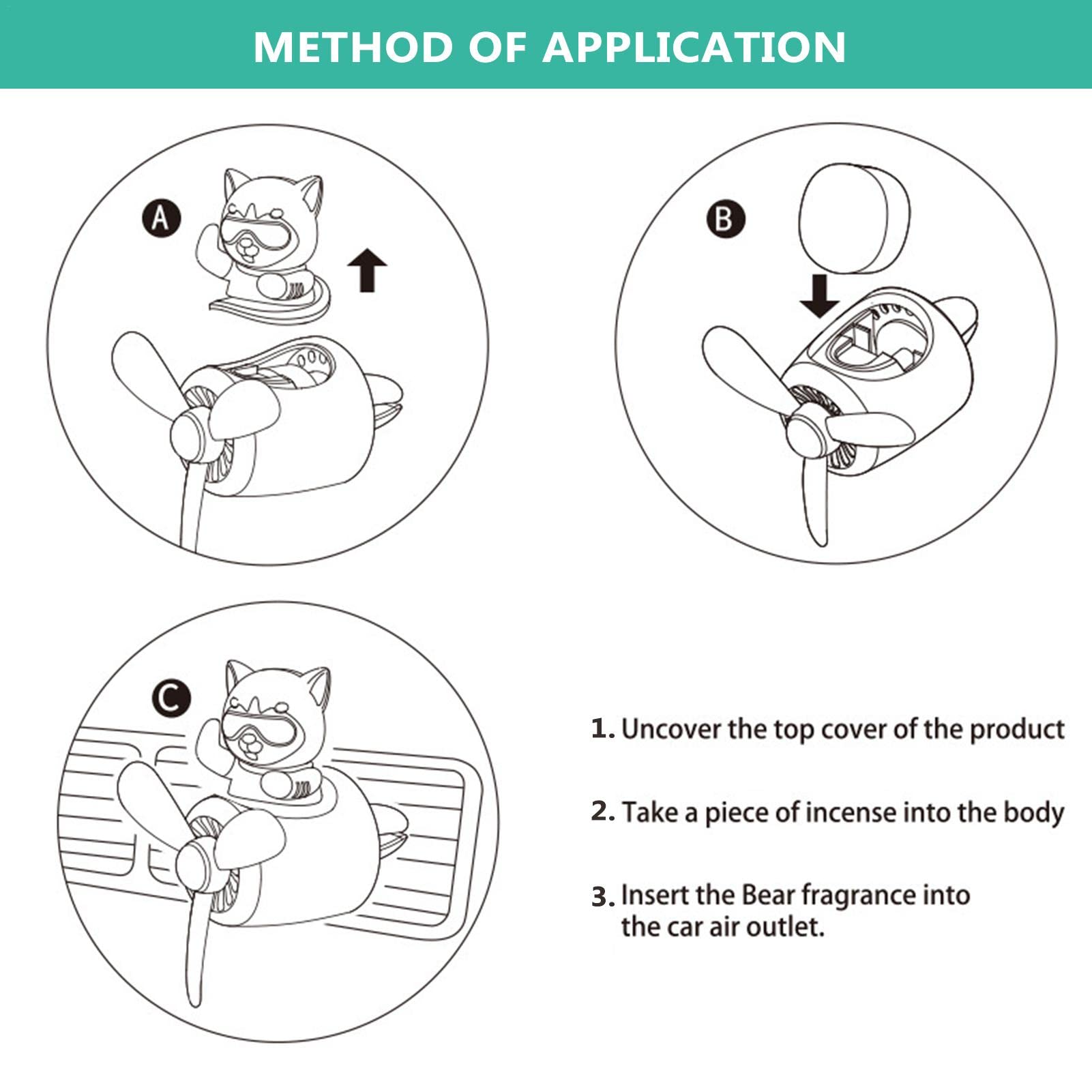 Bär Pilot Autoduft & Lufterfrischer - Rotierender Ventilation Clip Mit Süßem Design