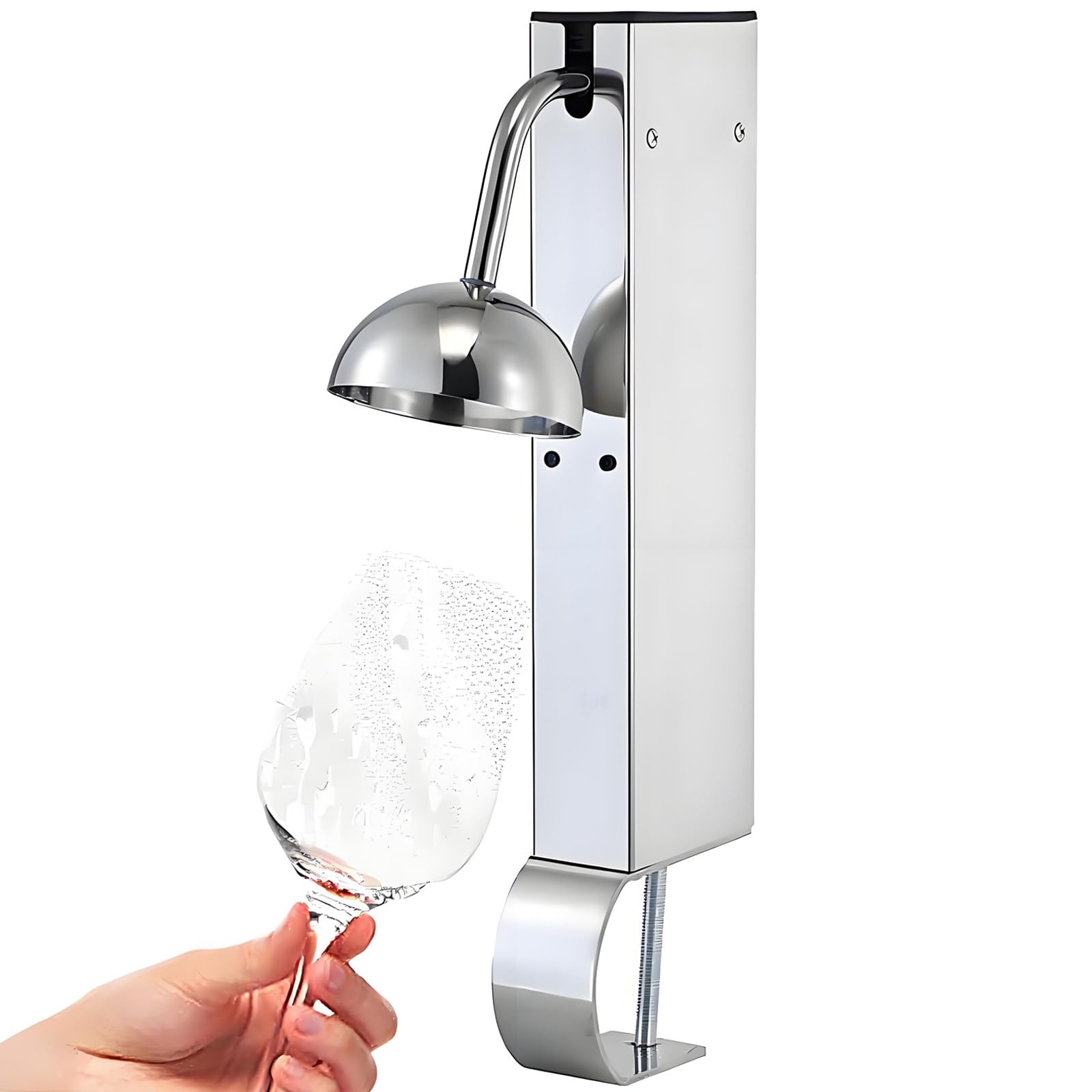 Froster en verre commercial, acier inoxydable 304, refroidisseur rapide de 8 secondes, lumière LED, pour bar, restaurant, maison, cuisine