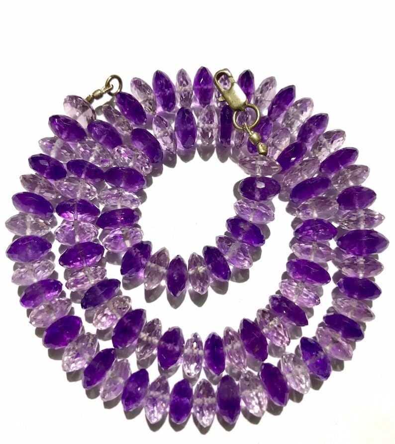 Perles améthyste naturelle 10mm à facettes pour création de bijoux