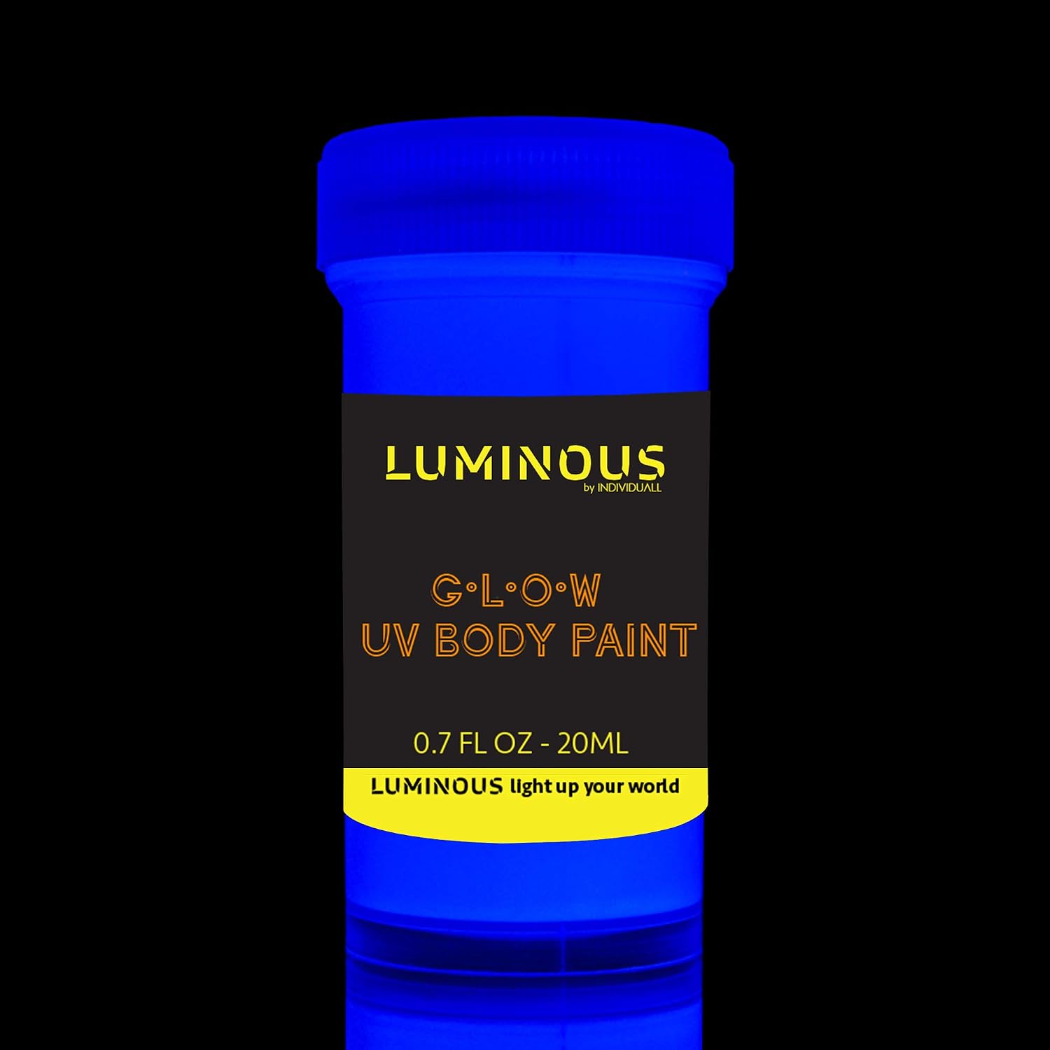 LUMINOUS UV Body Paint - Set of 8 x 20 ml / 0.7 fl oz pots- Black Light Neon Make-Up - Bodypainting Neon Blacklight Bodypaint Face Paints